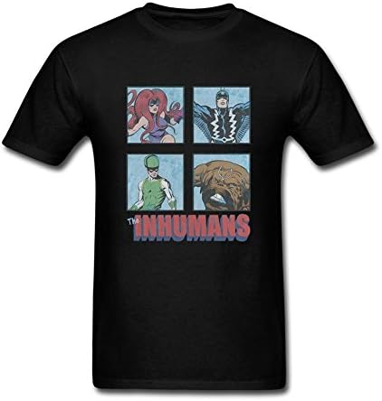 Tution T shirt Customized Marvel Inhumans Royal Family Men T shirt Black Short Sleeve XL