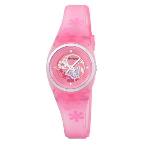 Armitron Women's 256400PKPK Pink Butterfly and Flower Motif Sport Watch
