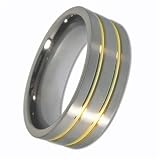Image of New Mens Titanium Ring 8mm Wide Brand New Available in Most Sizes Click Through to see other Sizes Comes in a Quality Velvet Gift Box