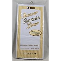 Shower Curtain Liner White Mildew Resistant Vinyl
