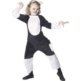 GIRLS/CHILDRENS CAT HALLOWEEN FANCY DRESS COSTUME 6-8