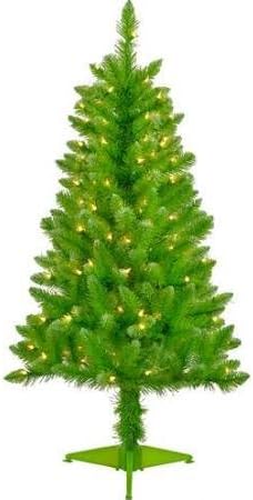 4 Foot Lime Green Christmas Tree with Clear Lights - Pre Lit
