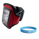 Palm Pre Plus Sprint Red Sport Workout Armband + Wisdom * Courage Wristband