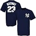 Majestic New York Yankees #23 Don Mattingly Navy Blue Players T-shirt
