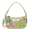Coach Signature Convertible Graffiti Applique Demi Hobo Bag 17589 Light Khaki/Multi
