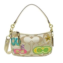 Coach Signature Convertible Graffiti Applique Demi Hobo Bag 17589 Light Khaki/Multi