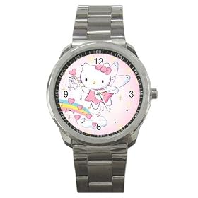 Sport Metal Watch of Art Deco Hello Kitty Angel