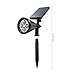 Rusee Solar Lights Spotlight Outdoor Landscape Lighting Waterproof Wall Light Security Night Lights, Dark Sensing Auto On/Off for Patio Deck Yard Garden Driveway Pool Area (2 Pack)