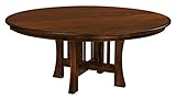 Amish Arts and Crafts 54" Round Solid Maple Wood Dining Table