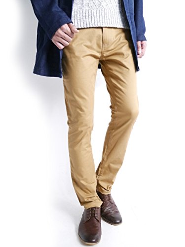 (モノマート) MONO-MART テーパード スキニー ストレッチ チノパンツ 選べる シルエット 美スリム 品質 パンツ MODE デザイナーズ メンズ ブラック