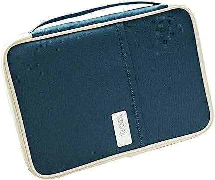 Alisagoo Passport Wallet Holder Organizer Waterproof Roomy Passport Case Cards Bag Pouch Travel Wallet Ticket Receipt Pocket (Cyan-blue)