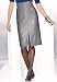metrostyle Shiny Tuxedo Pencil Skirt (SILVER,8)