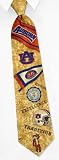 Auburn Tradition by NCAA tan/taupe silk ties