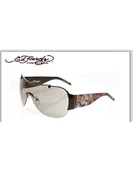 ED HARDY EHS 003 JAPAN BLACK FRAME GREY GRADIENT LENS SWAROSKI CRYSTAL RIMLESS SHIELD... by Ed Hardy
