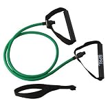 SPRI ES500R Xertube Resistance Band with Door Attachment and Exercise Charts (Green, Light)