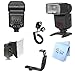 SAVEoN Best Value Digital Autofocus Dedicated Power Zoom Flash Kit for Olympus FE-110 FE-120 C-4040 C-4000 Digital SLR Cameras. Also Includes Professional Right Angle Flash Bracket, Off Camera Flash Cord, Bounce Reflector, Professional Soft Box Flash Diffuser & SAVEoN MicroFiber Cleaning Cloth