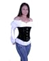 Shaper Corset Victorian Black Velvet Boning Laced up Back Underbust Waist Cincher Top SC80004A