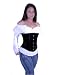 Victorian Black Velvet Authentic Boning Laced up Back Underbust Waist Cincher Bustier Top Wedding Dress -LVG0873BLACK