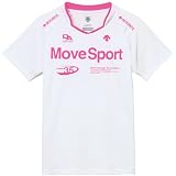 DESCENTE(デサント) ドライトランスファーβ半袖シャツ(ウイメンズ) ホワイト×Pピンク WHT