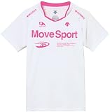 DESCENTE(デサント) ドライトランスファーβ半袖シャツ(ウイメンズ) ホワイト×Pピンク WHT