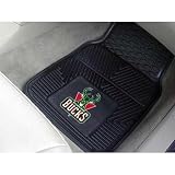 Milwaukee Bucks NBA Heavy Duty 2-Piece Vinyl Car Mats (18x27")"
