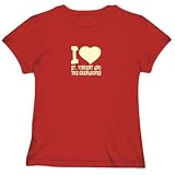 T-Shirt Woman Red  I Love St. Vincent & The Grenadines  Country