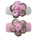 Vanity Hair Sequin Hair Clips Set - Fall Flowers - Pink, White