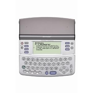 Sharp PWE260 Electronic Dictionary, Thesaurus, French Dictionary, Crossword Dictionary and Puzzle Solver