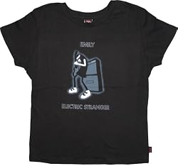 Emily the Strange ELECTRIC STRANGER Black juniors T-Shirt
