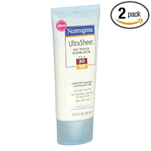 Neutrogena Ultra Sheer Dry-Touch Sunblock, SPF-30, 3-Ounce Tubes (Pack of 2)