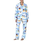 Nick & Nora Flannel Coat PJ -Ice Fishing Ducks