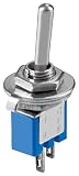 Kippschalter Subminiatur, EIN-AUS, 2 Pins, blaues Geh�use