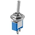 Kippschalter Subminiatur, EIN-AUS, 2 Pins, blaues Geh�use