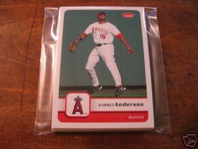 2006 FLEER ANAHEIM / LOS ANGELES ANGELS BASEBALL CARDS TEAM SET OF 12
