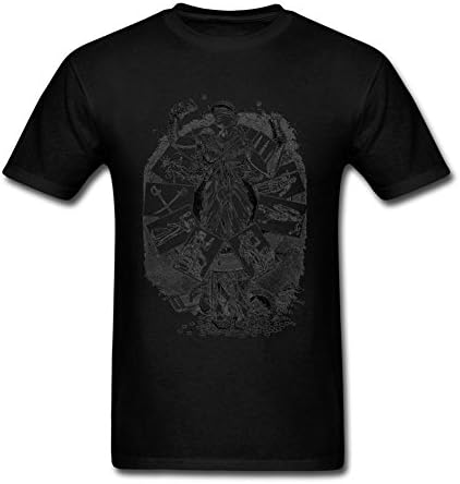 dyh5l1q Men's Wheel of Fortune Tarot card T-shirt Black XXL