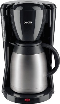 Petra KM 99.07 Thermo Kaffeeautomat 10 Tassen Edelstahl-Thermokanne Schwarz/Edelstahl