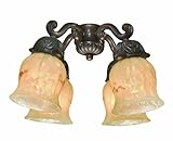 Savoy House FLGC-810-40 Monarch Ceiling Fan Light Kit, Walnut Patina Finish with Ribbed Cream Marble Glass Shades