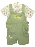 Organic Cotton Boys "Organic Lizard" 2 Piece Set w/Overalls by Organically Grown