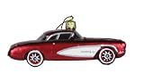 Kurt Adler Glass Corvette Ornament