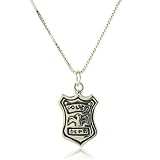 TrendToGo Sterling Silver Police Department Badge Charm Pendant