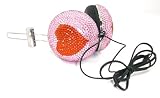 Heart Pink and Red Crystal Rhinestone Bling DJ Over-Ear Headphones