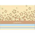 Hellblau, pastell Blanko Gutschein Karte mit Blumen z.B. f�r Wellness Geschenke