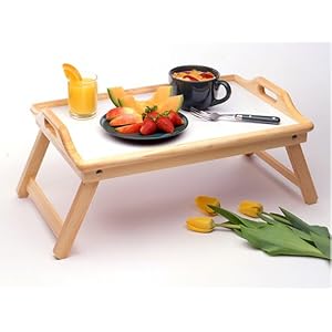 Bed Desk Tray Beechwood Finish by