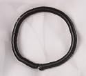 Black Togo Disc Stretch Bracelet