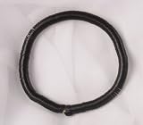 Black Togo Disc Stretch Bracelet