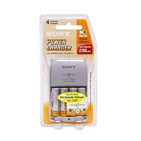 Sony Power Battery Charger with 4 AA Ni-MH Rechargeable Batteries by Sony