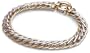 14k Yellow and White Gold 7mm Woven Bracelet, 7.25"