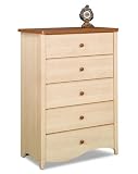 Renaissance 5-Drawer Chest - Maple/ Cappuccino
