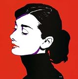 Errebe Perfil Audrey Hepburn Gemälde Kunstdruck Bild