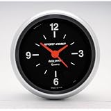 Auto Meter 3585 Sport-Compact Short Sweep Electrical Clock Gauge by Auto Meter